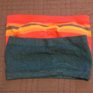 Two sleeve bandeaus